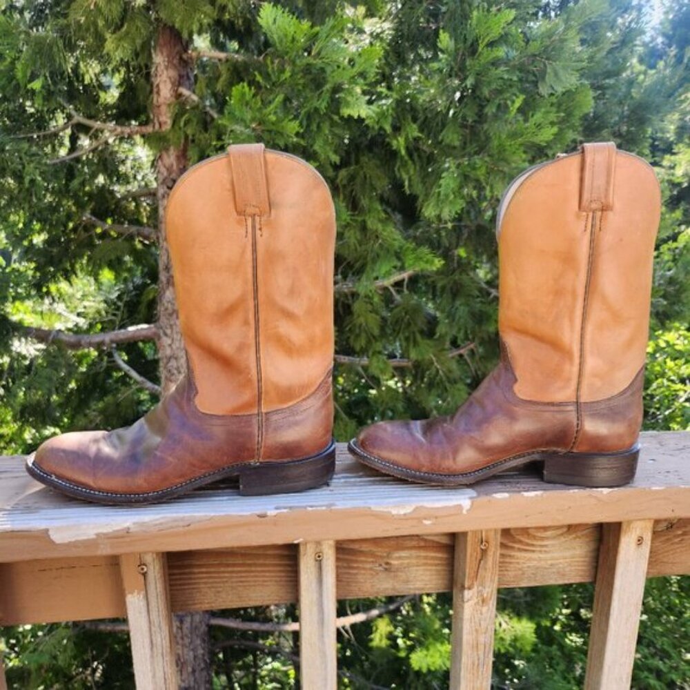Hondo boots size 9D brown/camel tan leather - Picture 6 of 11